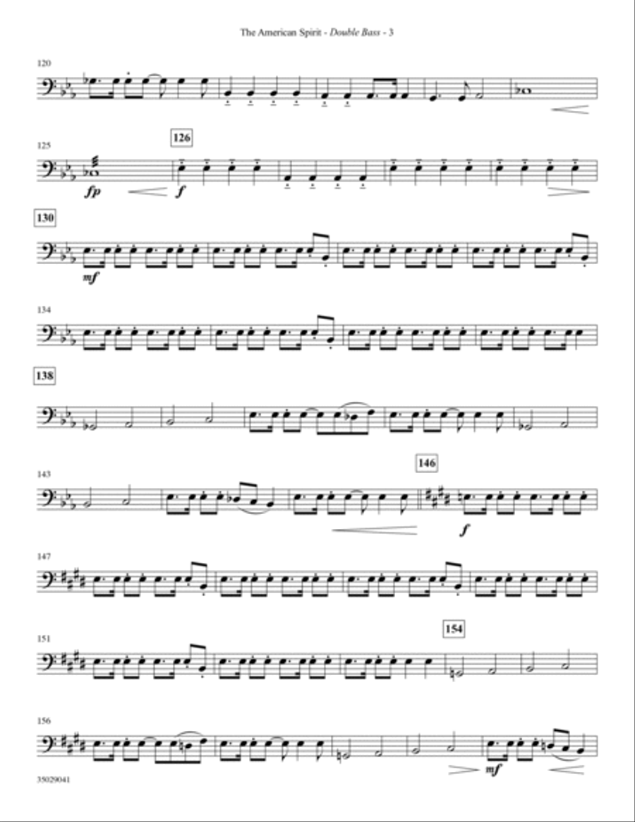 The American Spirit - Double Bass Choir scores gallery preview page 3