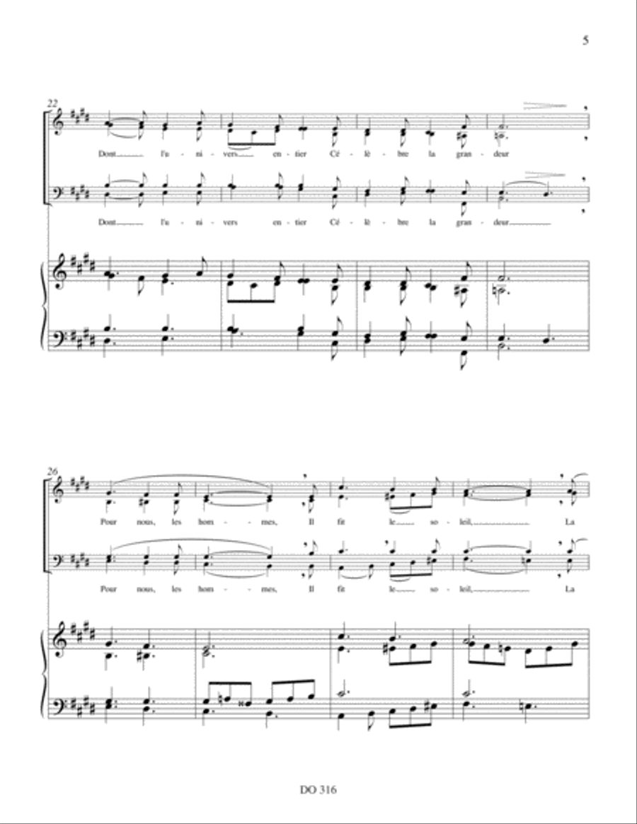 Hymne à la Trinité Choir scores gallery preview page 5