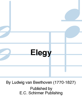 Book cover for Elegy (Elegischer Gesang) (Choral Score)