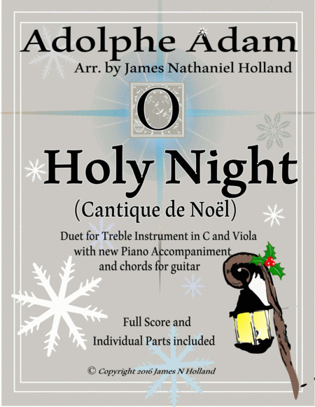 O Holy Night (Cantique de Noel) Adolphe Adam Duet for Treble Instrument in C and Viola image number null