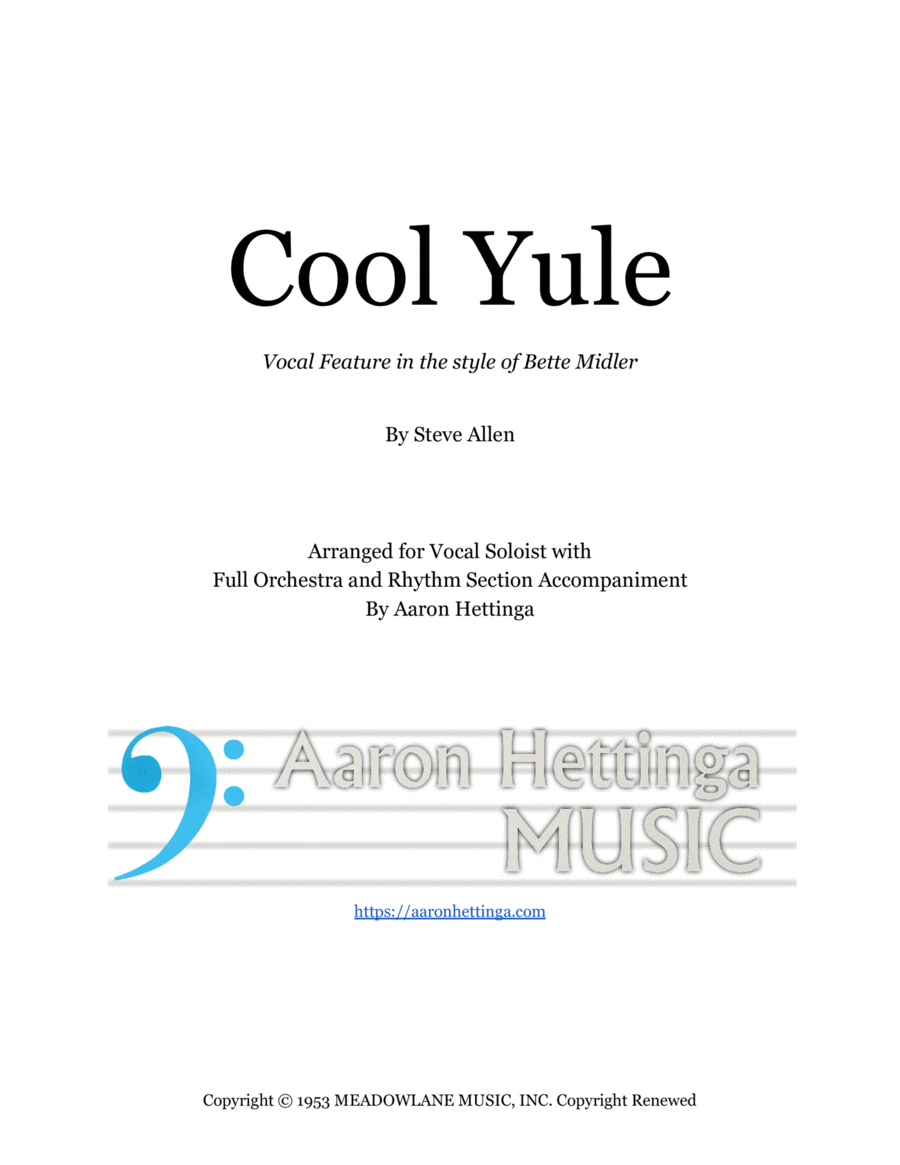 Cool Yule Full Orchestra scores gallery preview page 1