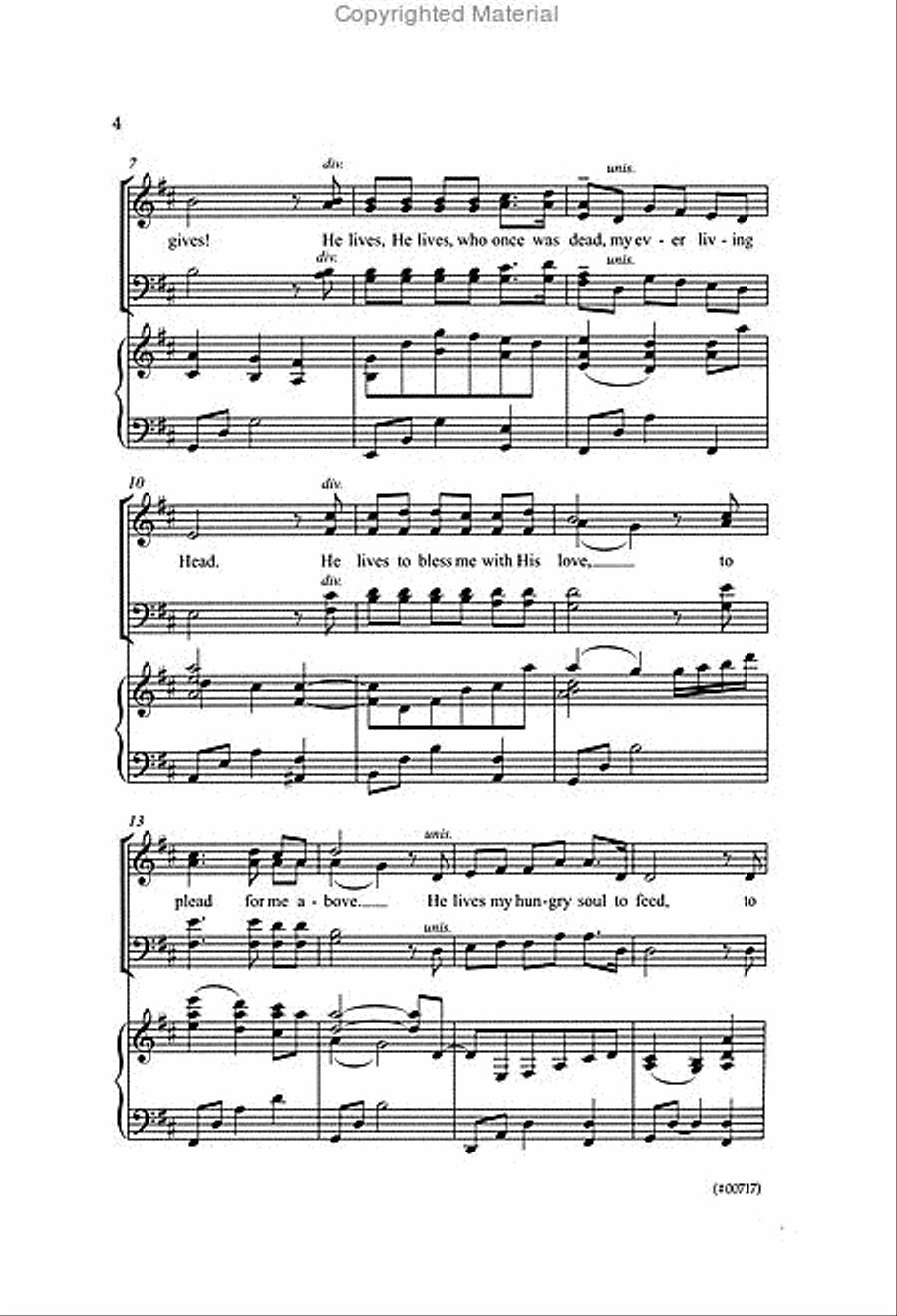 Testimony (I Know That My Redeemer Lives) - SATB 4-Part scores gallery preview page 3