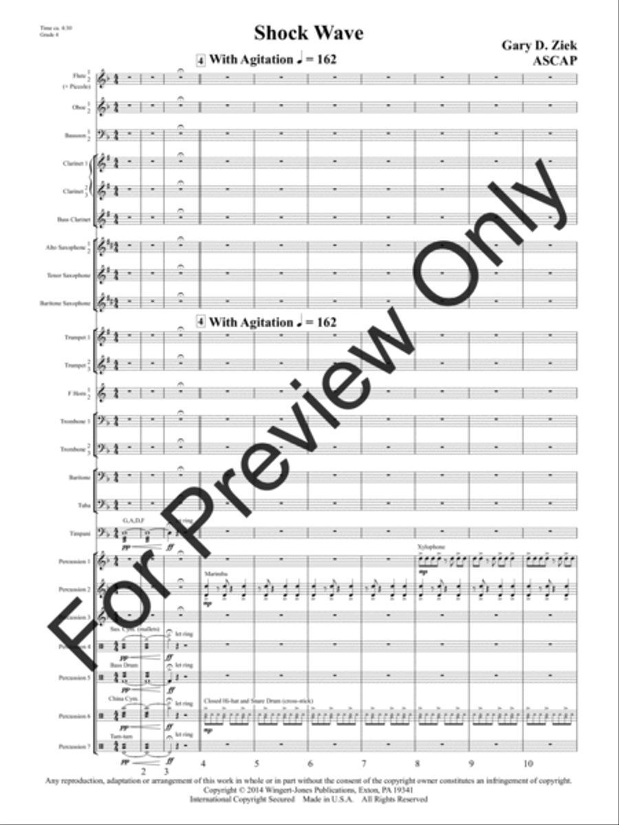 Shock Wave (Score) Concert Band scores gallery preview page 4