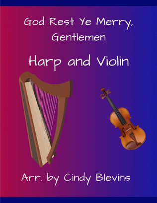 Book cover for God Rest Ye Merry, Gentlemen, for Harp and Violin