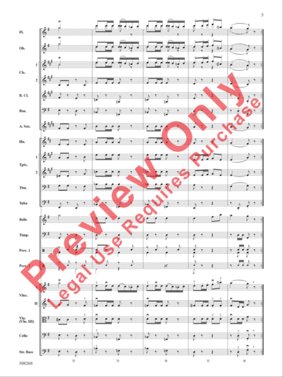 Overture from Carmen Full Orchestra scores gallery preview page 6