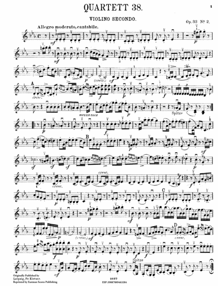 String Quartet, H. III, 38, Eb major
