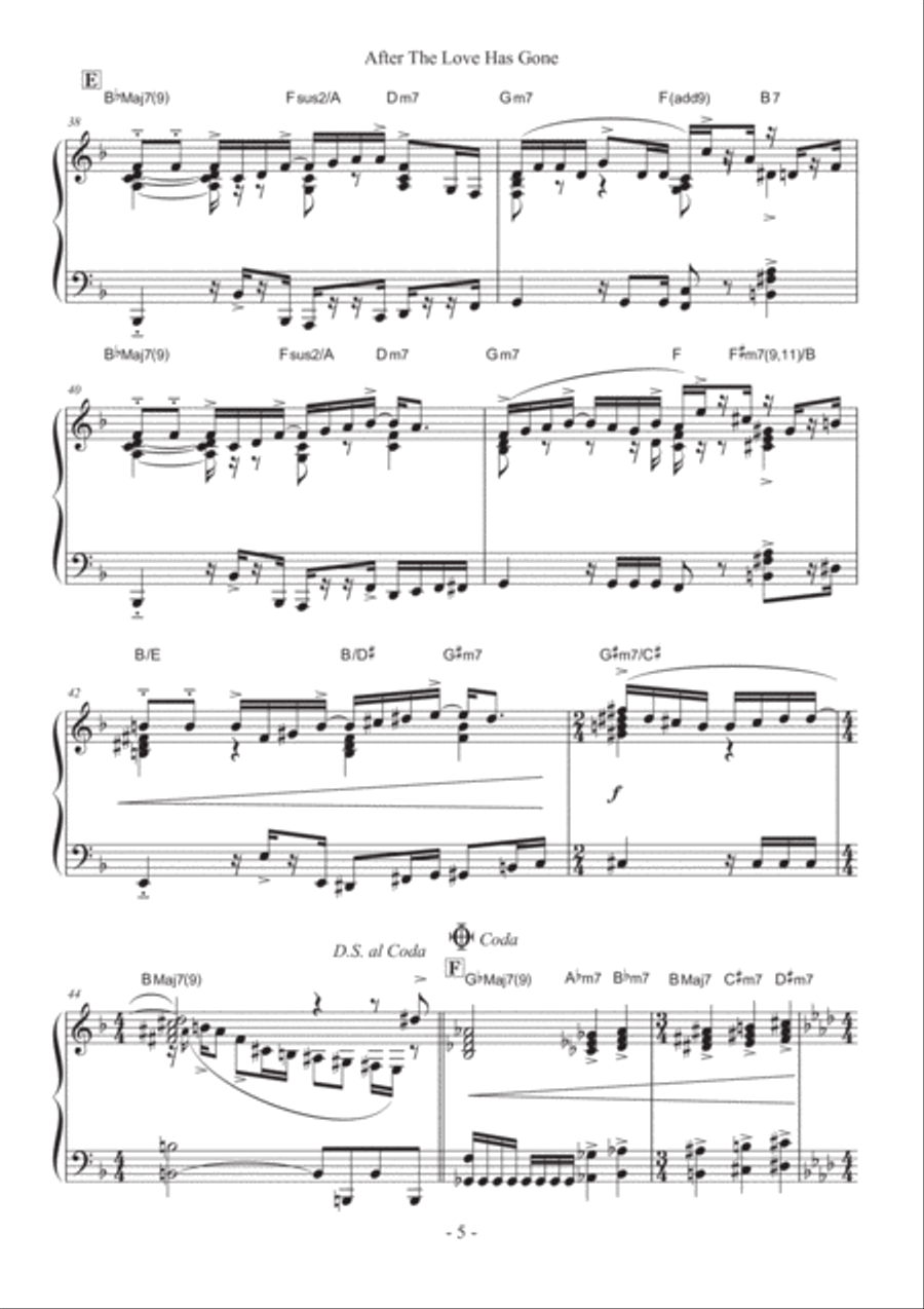After The Love Has Gone Piano Solo scores gallery preview page 5