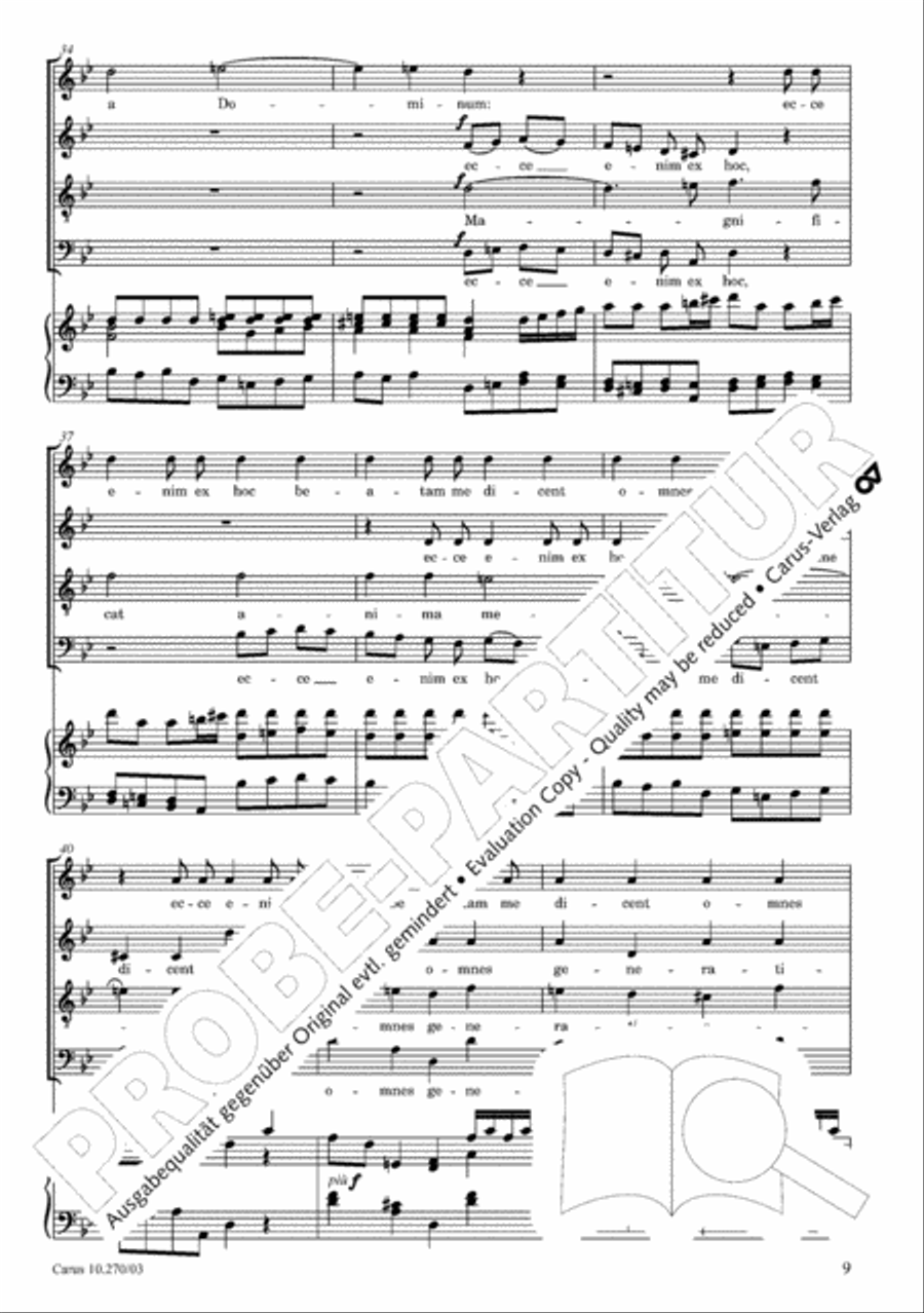 Magnificat in B flat major 4-Part scores gallery preview page 10