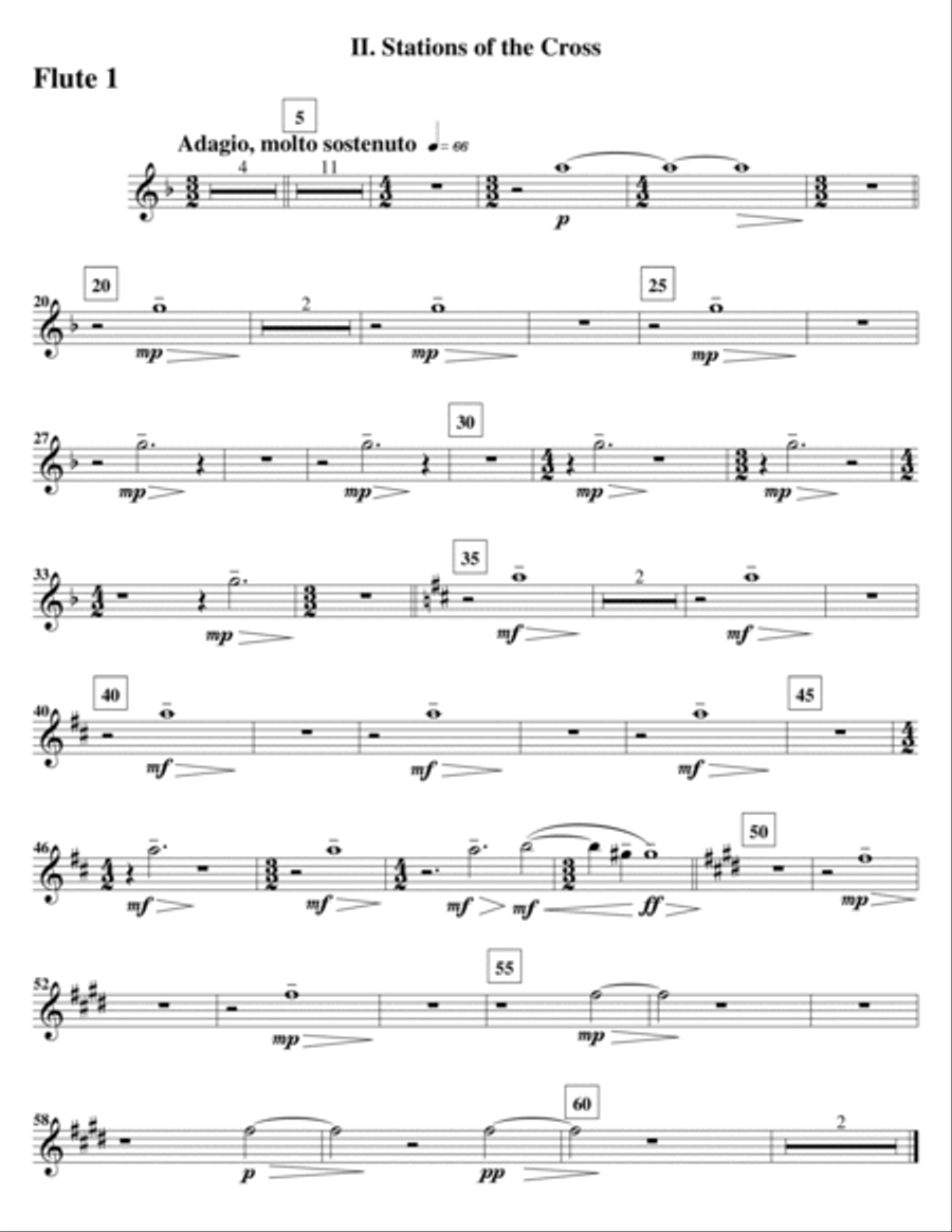 Three Symphonic Moments - II. Stations of the Cross (Set of Parts) Full Orchestra scores gallery preview page 2