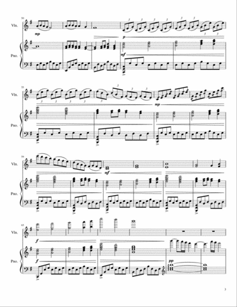 Lovely Violin Solo scores gallery preview page 3