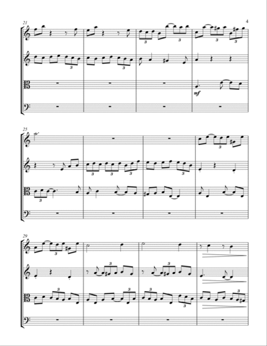 Little Fusion in G Minor - For String Quartet String Quartet scores gallery preview page 5