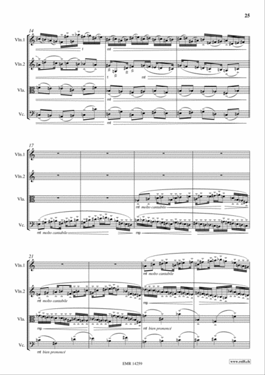 Les Elements Les Elements String Quartet scores gallery preview page 12