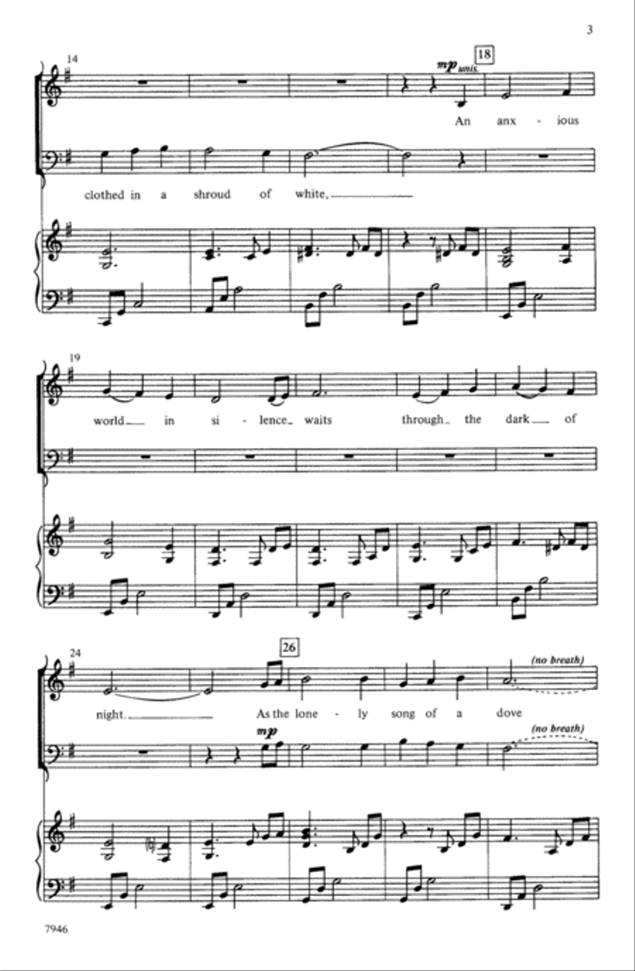 Carol for Advent 4-Part scores gallery preview page 3