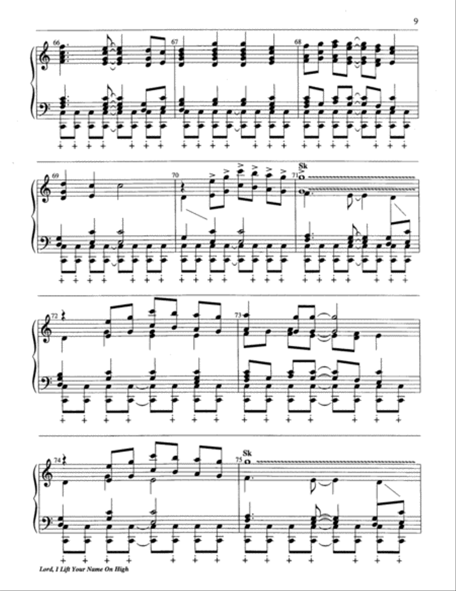 Lord, I Lift Your Name on High 5-Octaves scores gallery preview page 9