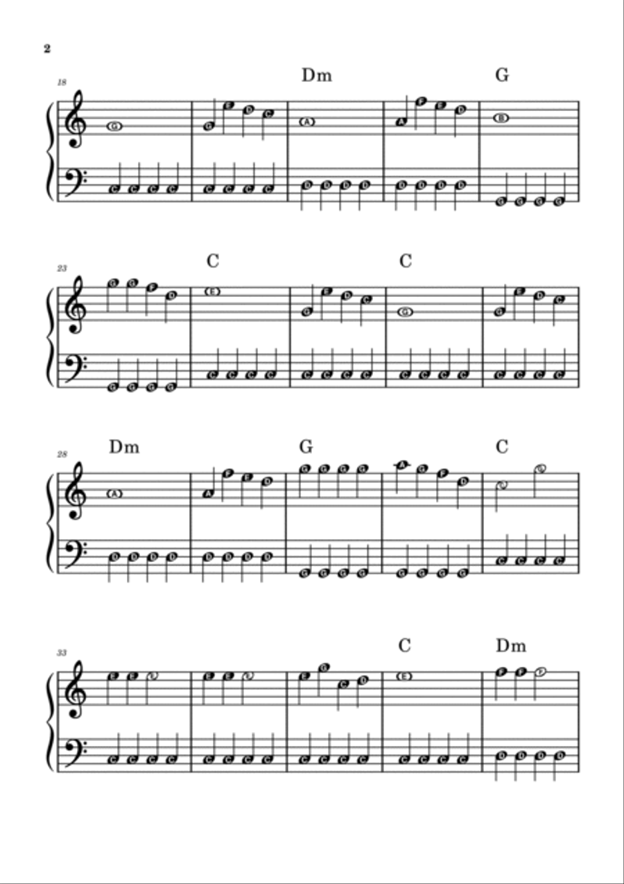 Jingle Bells Easy Piano scores gallery preview page 2