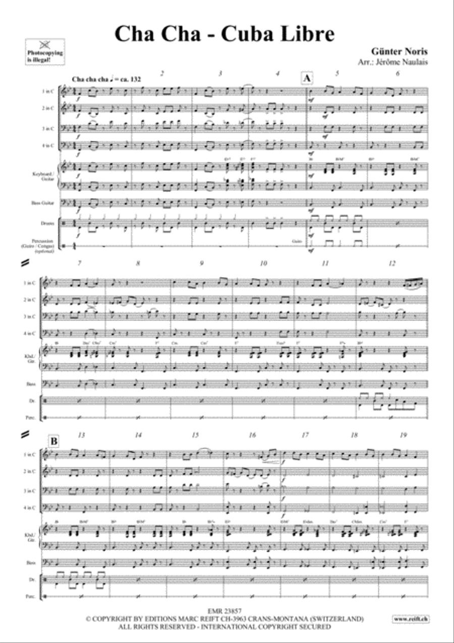 Cha Cha - Cuba Libre Brass Ensemble scores gallery preview page 3