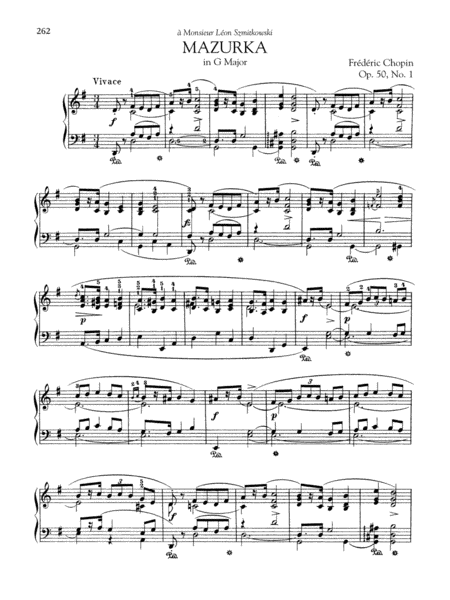 Mazurka in G Major, Op. 50, No. 1