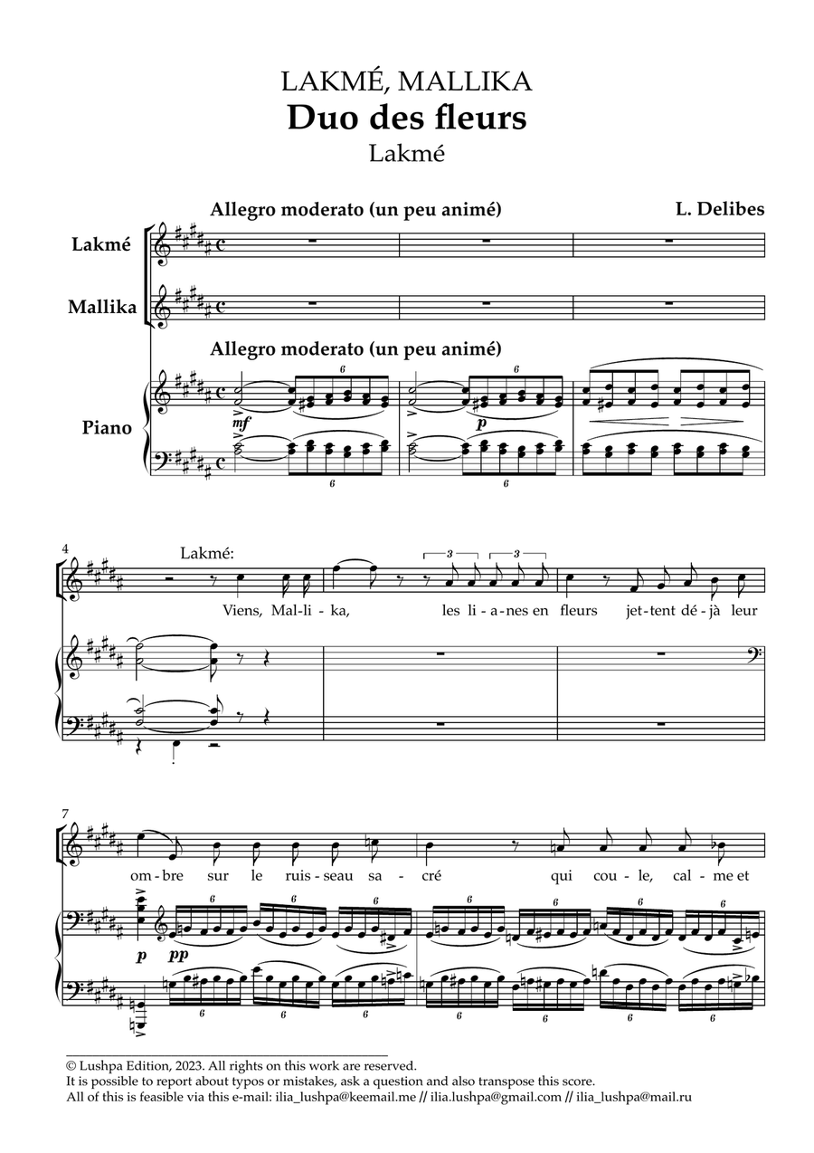Duo des fleurs Piano scores gallery preview page 3