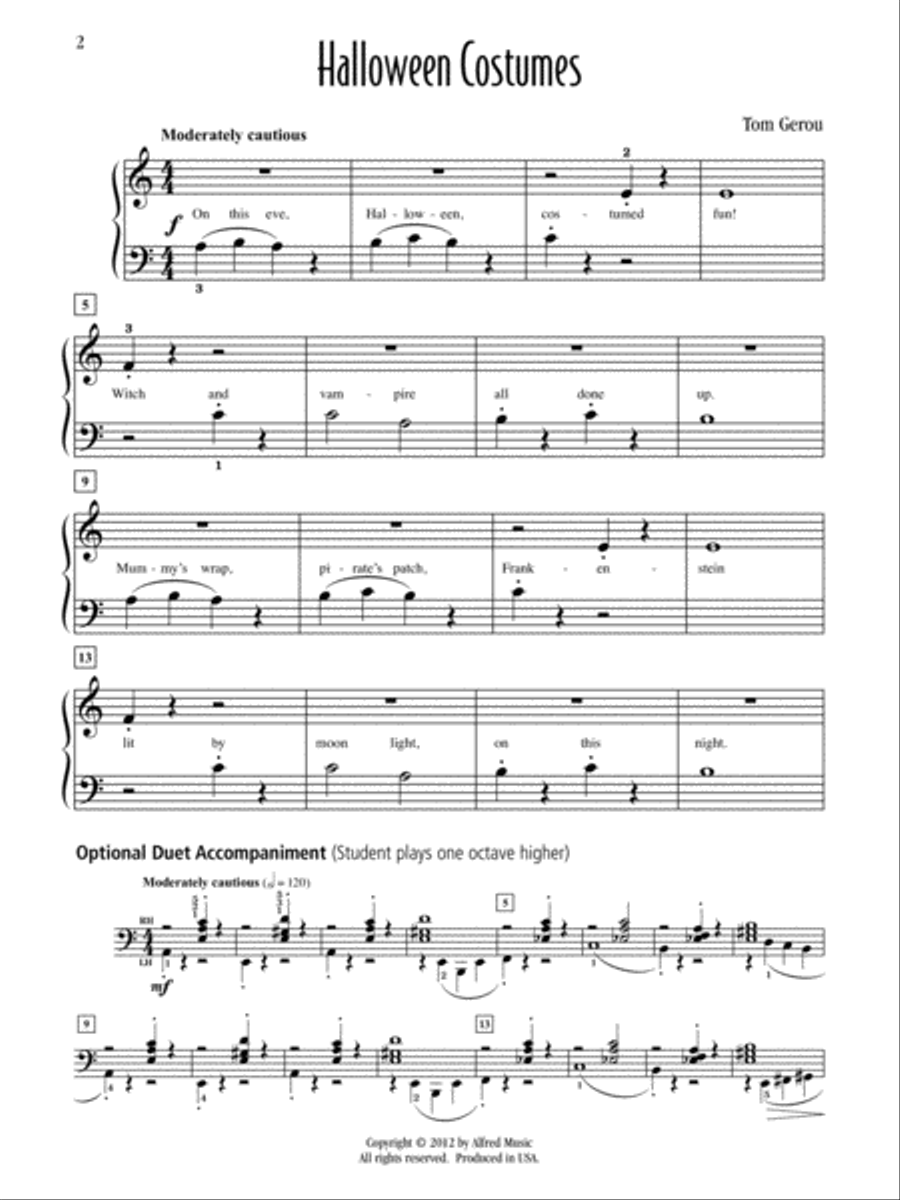 Halloween Costumes Halloween Costumes Easy Piano scores gallery preview page 2