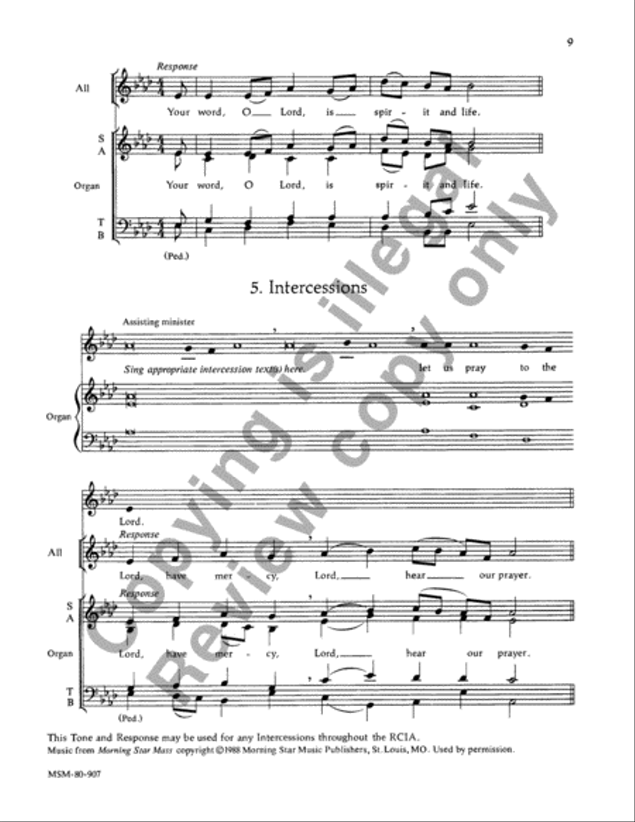 Rite of Christian Initiation of Adults 4-Part scores gallery preview page 8