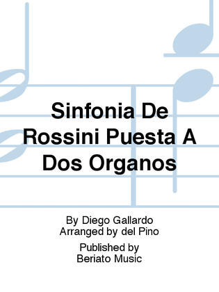 Book cover for Sinfonia De Rossini Puesta A Dos Órganos