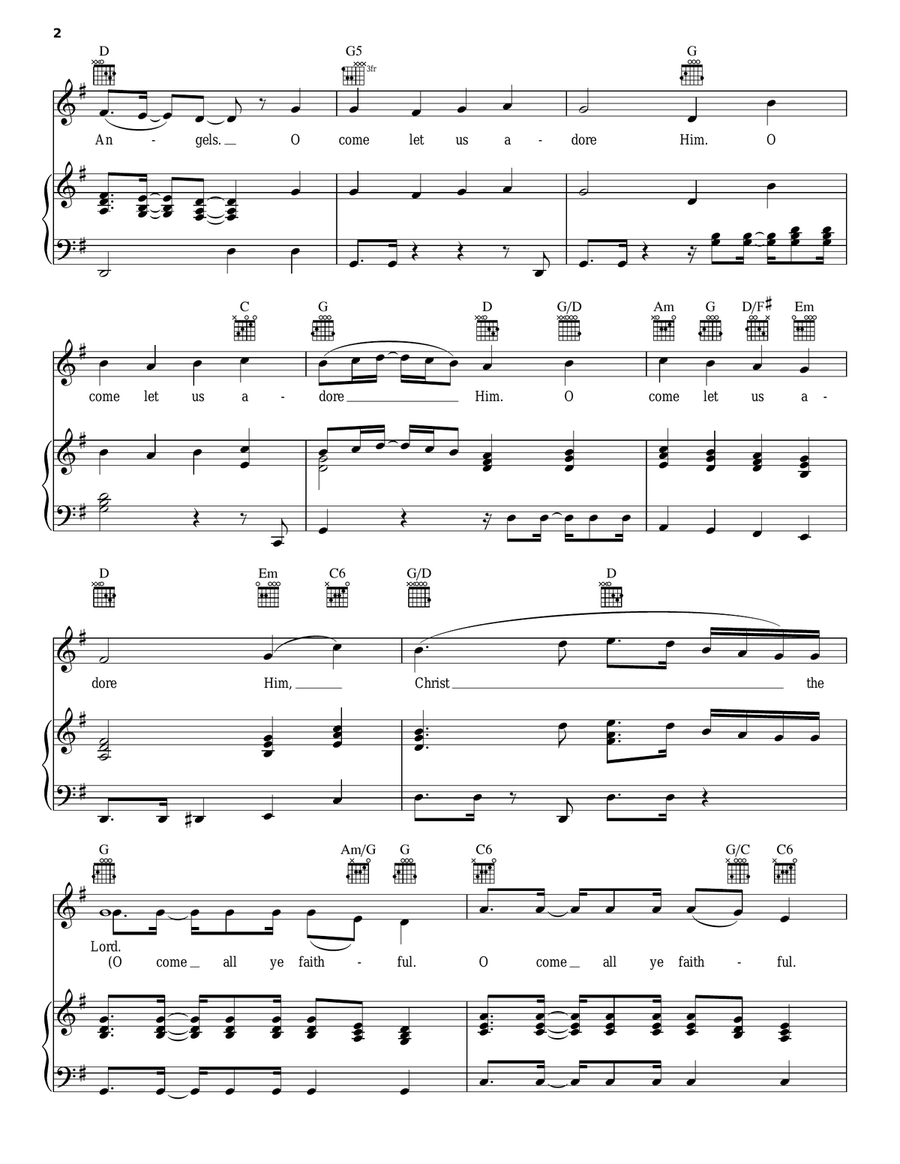 O Come, All Ye Faithful O Come, All Ye Faithful A Cappella scores gallery preview page 2