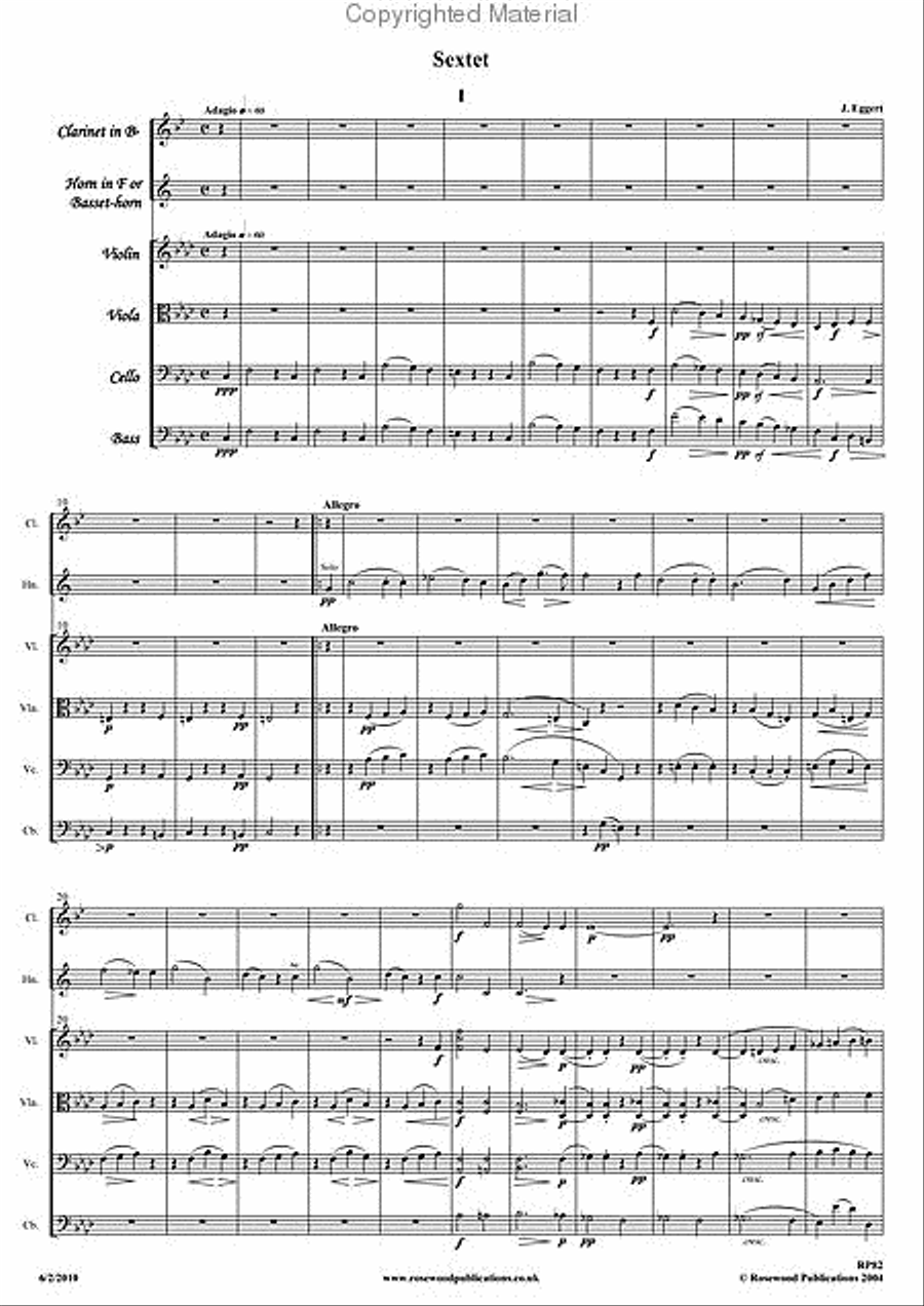 Sextet Clarinet scores gallery preview page 2