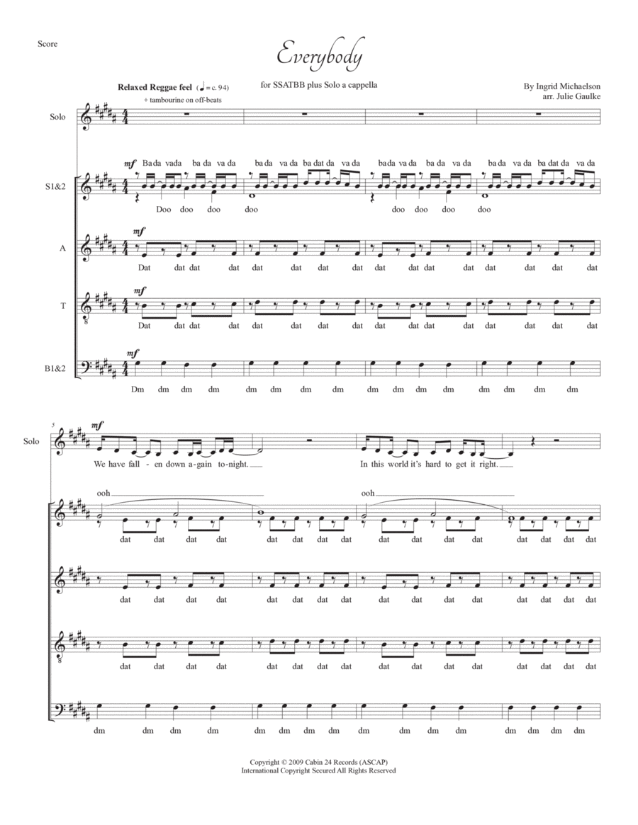 Everybody Divisi scores gallery preview page 1