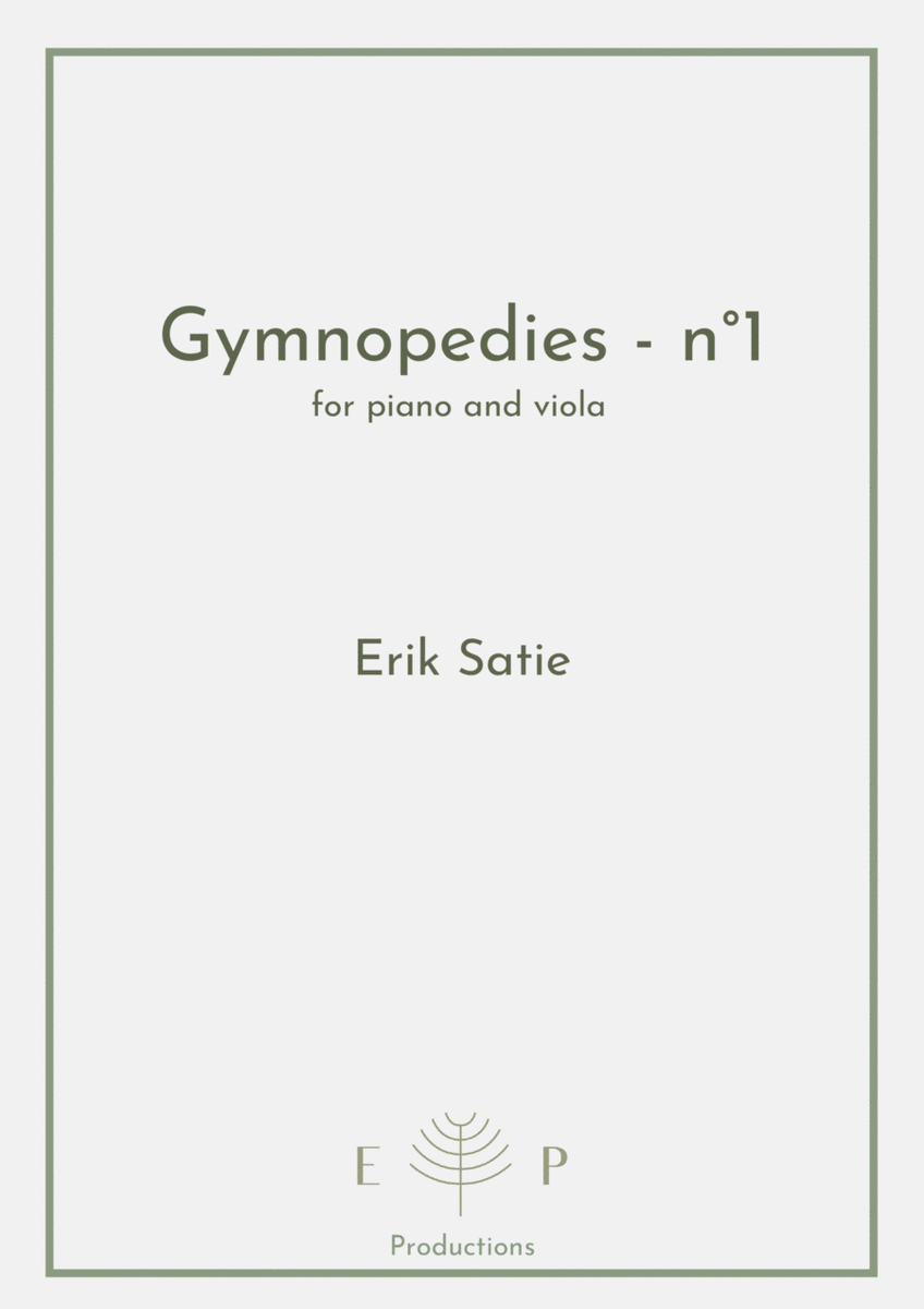 Gymnopedie - n°1 for viola and piano