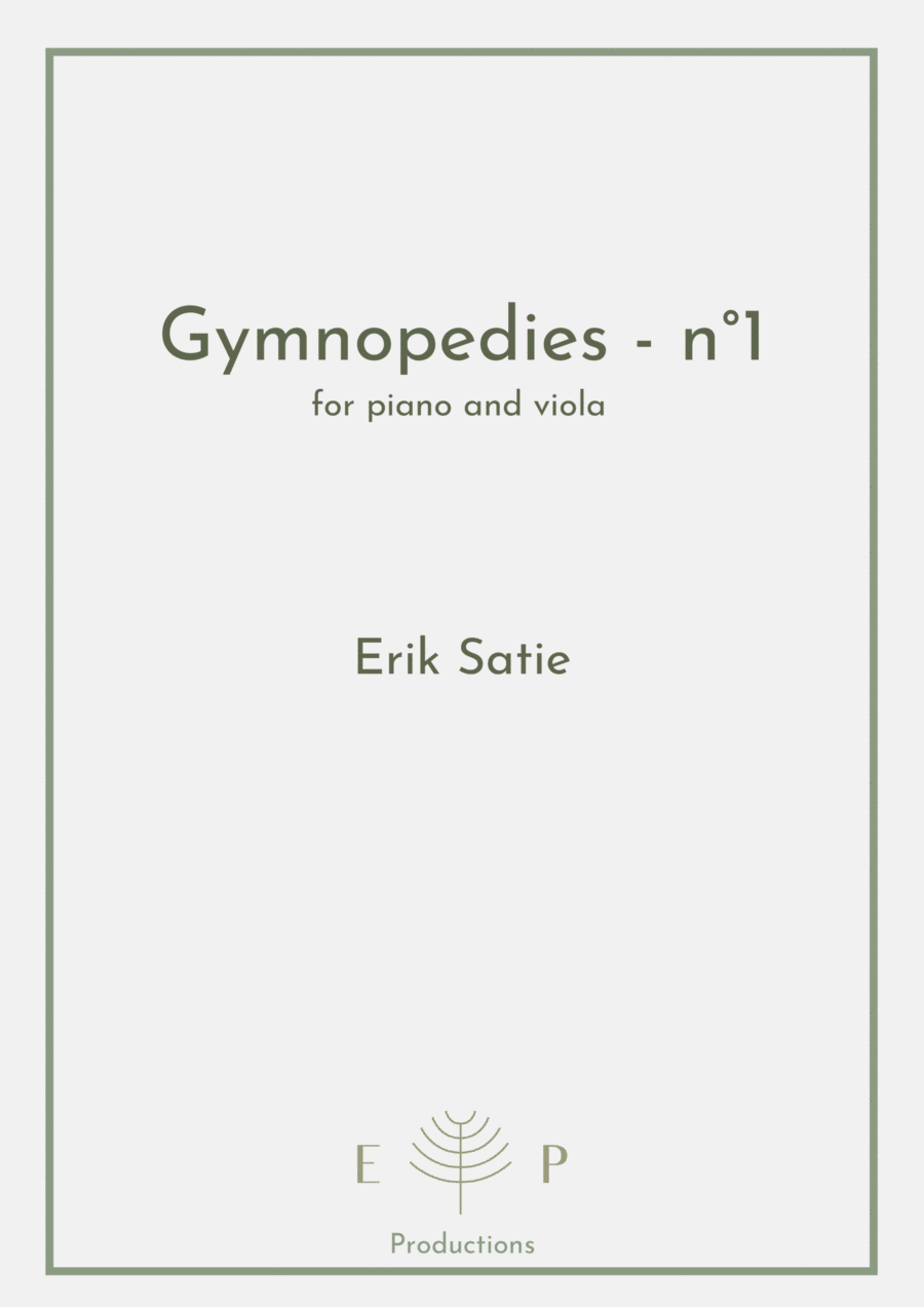 Gymnopedie - n°1 for viola and piano Piano scores gallery preview page 1