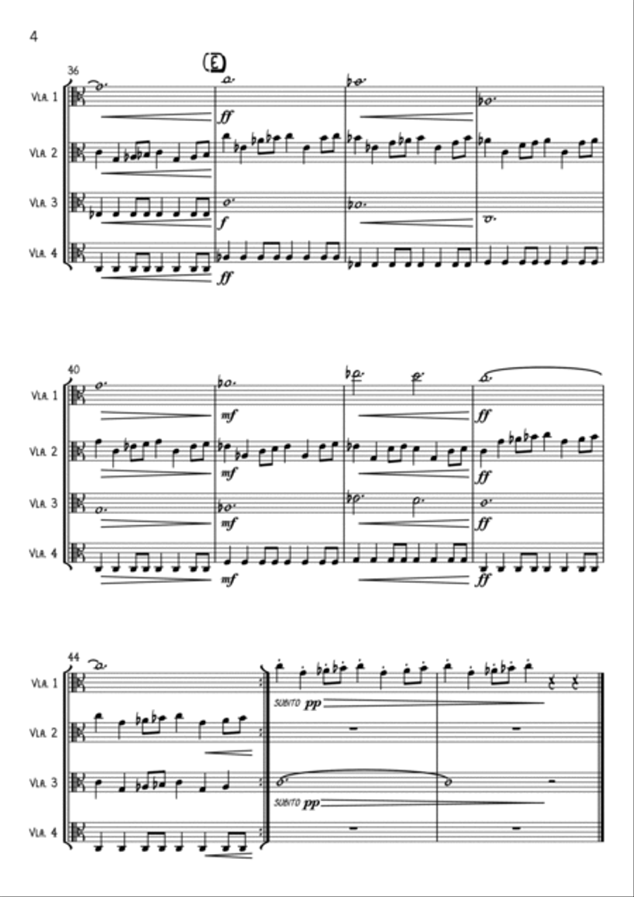 Game Of Thrones String Quartet scores gallery preview page 4