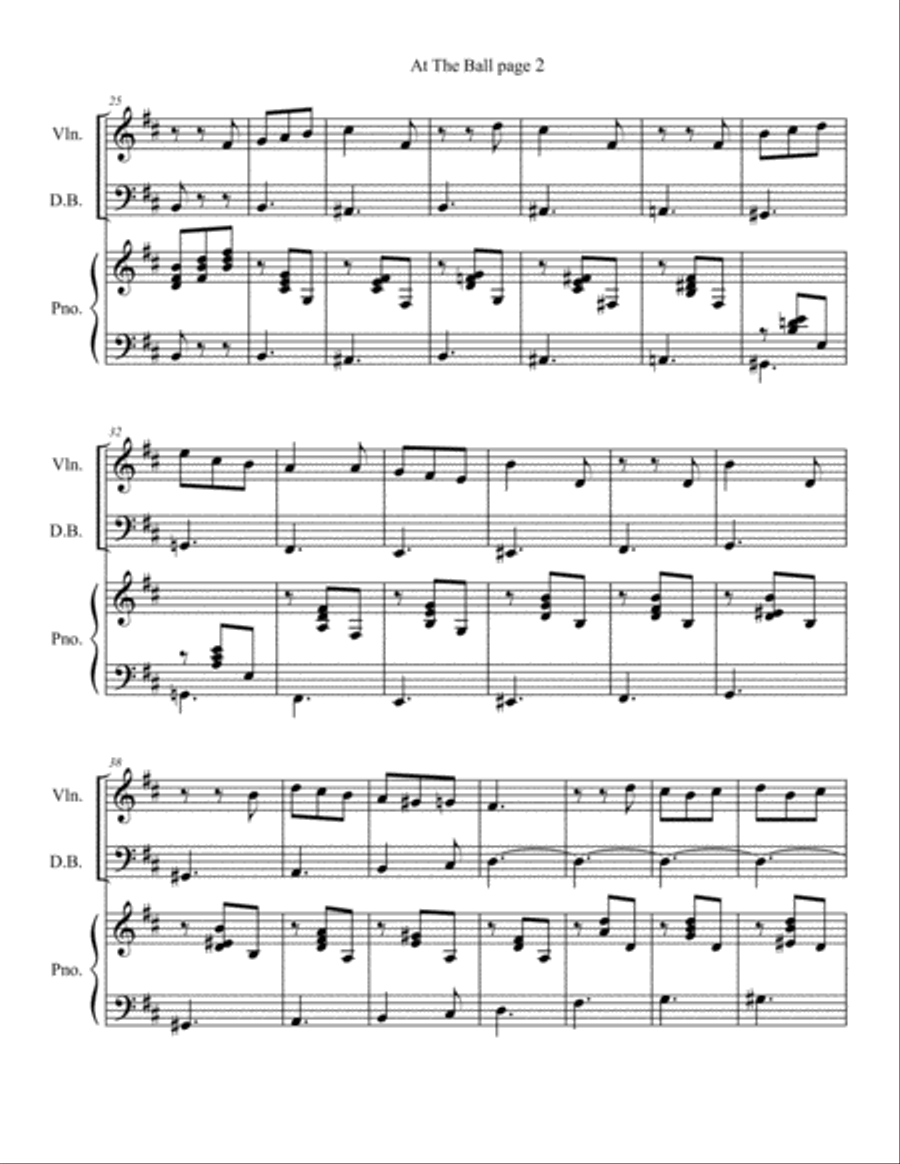 6 Romances, Op.38: III. Amid the Din of the Ball Small Ensemble scores gallery preview page 2