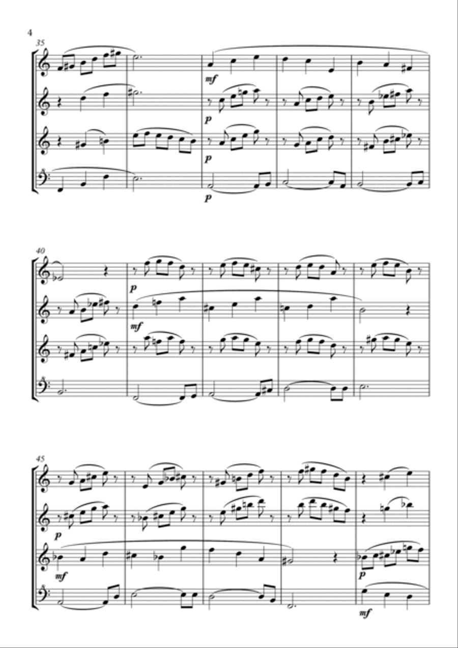 Arrival - Recorder Quartet Chamber Music scores gallery preview page 4