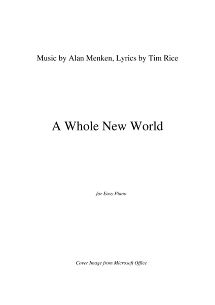A Whole New World (from 'Aladdin') image number null
