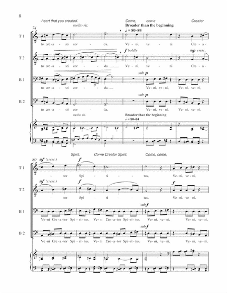 Veni, Creator Spiritus Veni, Creator Spiritus A Cappella scores gallery preview page 6