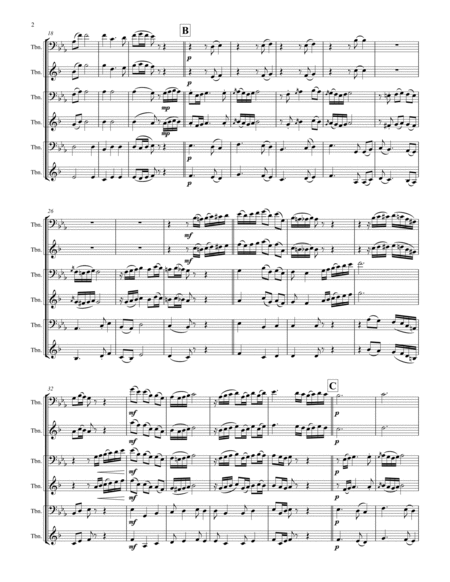Santa Lucia - Italian Folk Song - Here in the twighlight - Trombone Trio