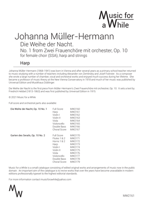 Johanna Müller-Hermann - Die Weihe der Nacht, Op. 10 No. 1 for female choir, harp and strings ORCHE