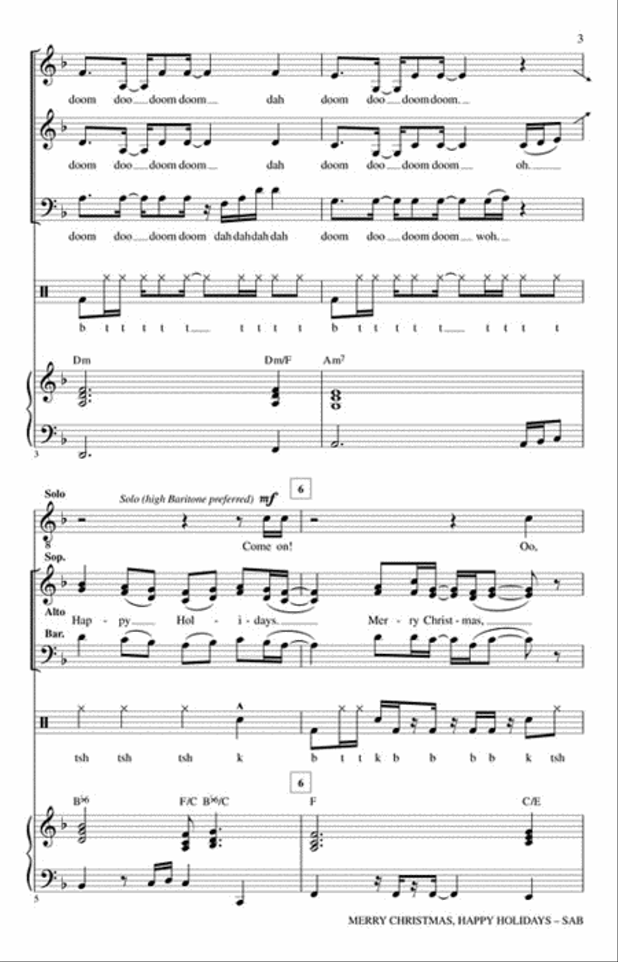 Merry Christmas, Happy Holidays 3-Part scores gallery preview page 3