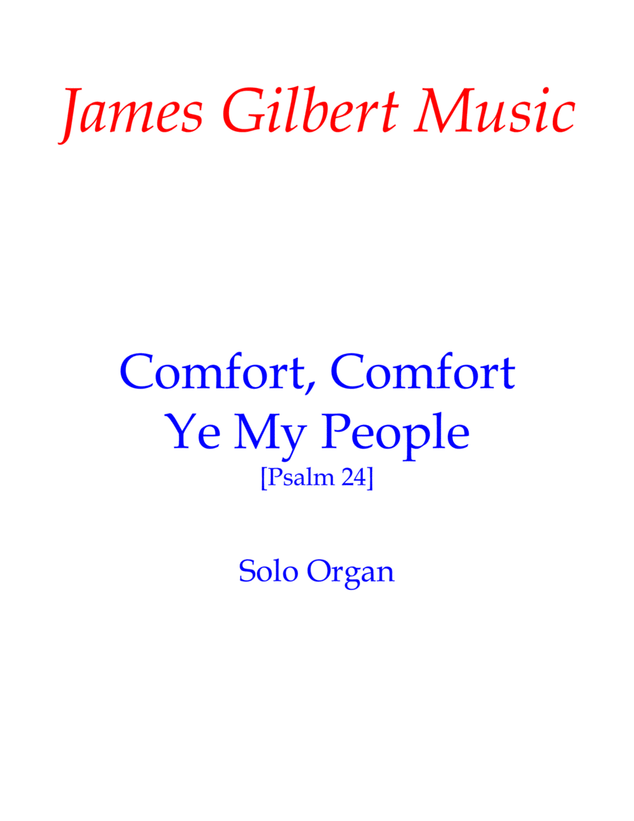 Comfort, Comfort Ye My People Organ Solo scores gallery preview page 1
