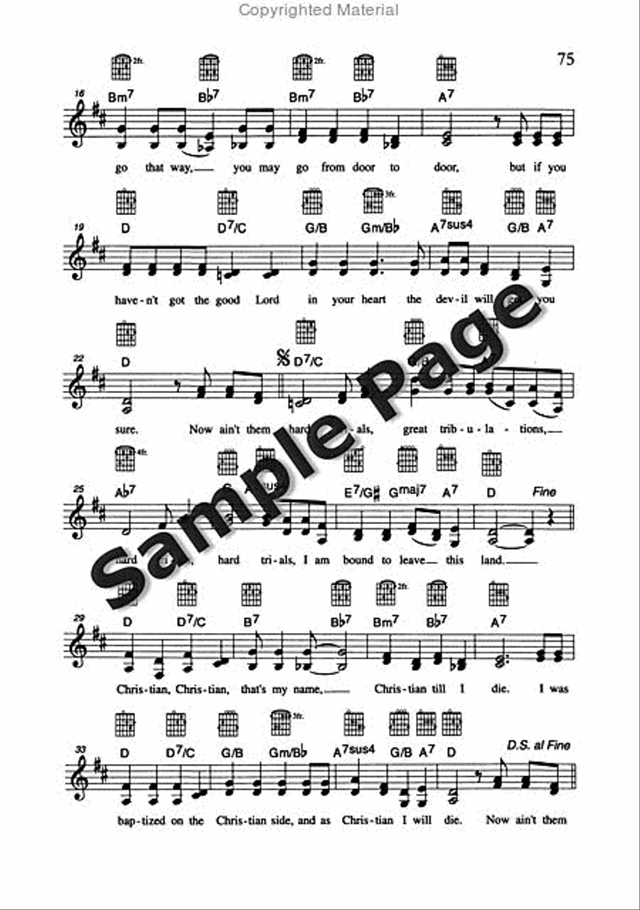 Best of Spirituals & Gospels Acoustic Guitar scores gallery preview page 76