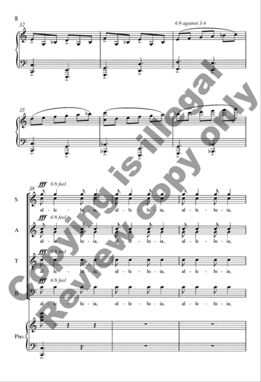 An Alleluia Flourish Divisi scores gallery preview page 8