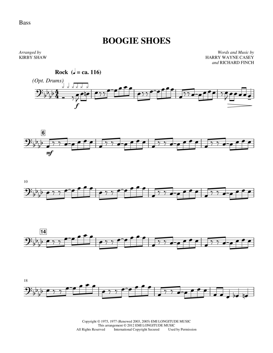 Boogie Shoes - Bass Choir scores gallery preview page 1