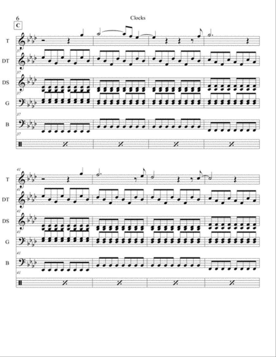 Clocks Clocks Percussion Ensemble scores gallery preview page 6