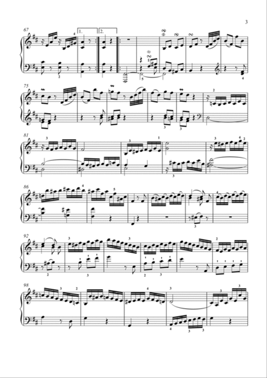 Haydn-Piano Sonata in D major,Hob.XVI.33(Piano solo) Small Ensemble scores gallery preview page 4