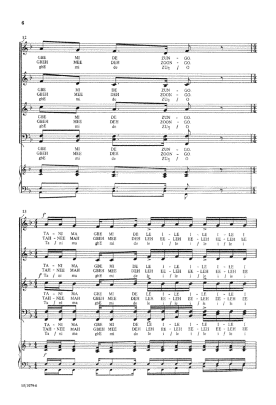 Zungo Zungo 4-Part scores gallery preview page 6