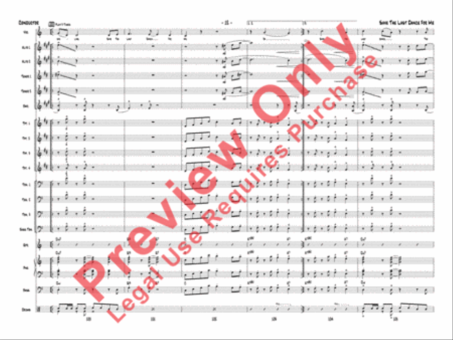 Save the Last Dance for Me Jazz Ensemble scores gallery preview page 15