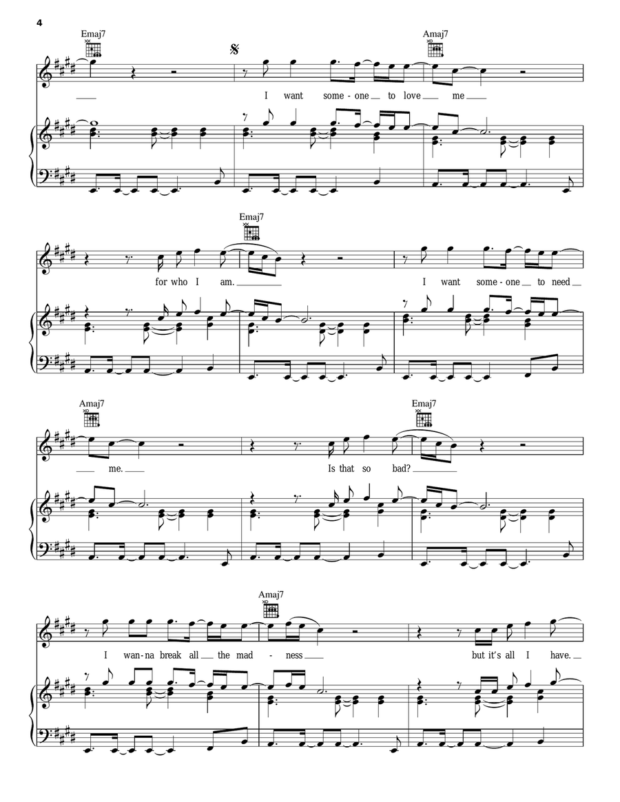 Who I Am Piano, Vocal, Guitar scores gallery preview page 4
