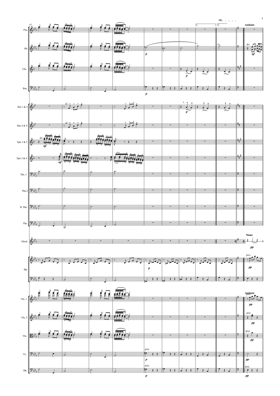 Elegy Sentimentale for Orchestra Full Orchestra scores gallery preview page 5
