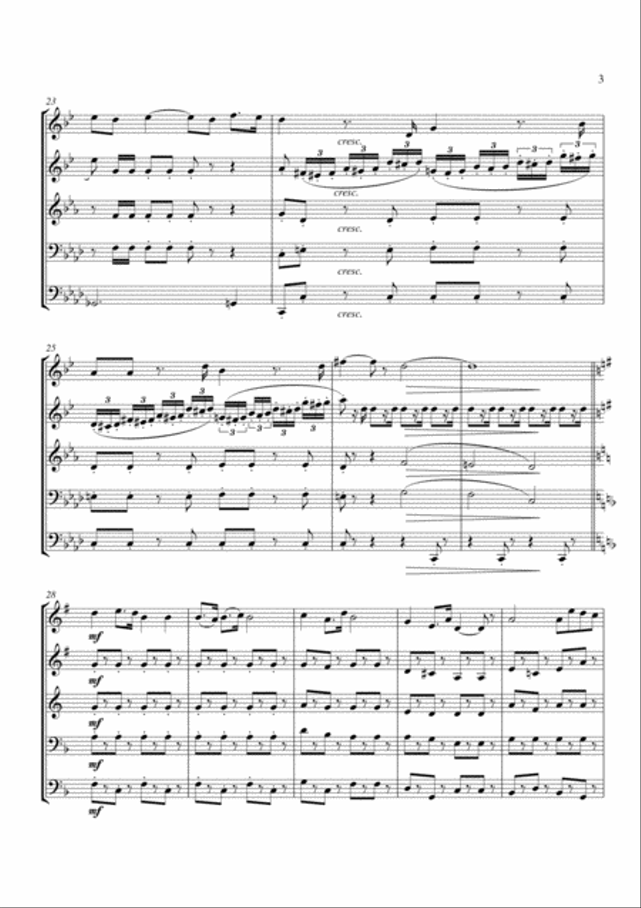 Toreador Song from Carmen Brass Quintet scores gallery preview page 3