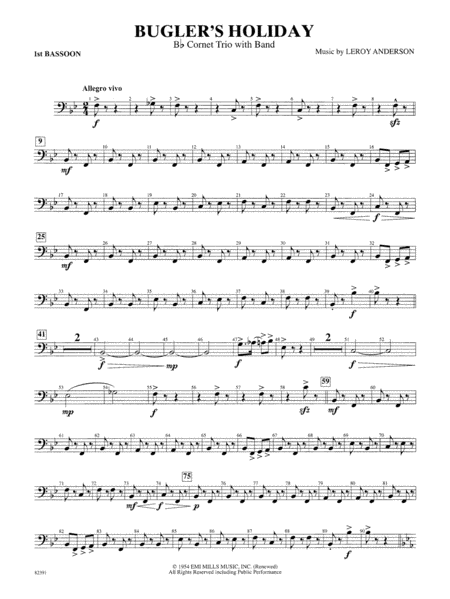 Bugler's Holiday (with Cornet Trio): Bassoon
